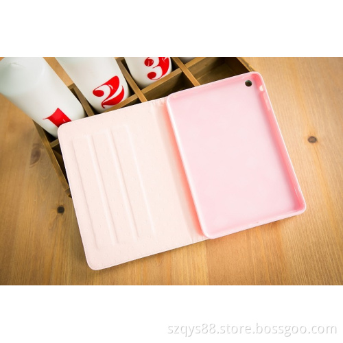Lovely Good quality PU leather skin Choo Choo Cat protective case for apple ipad 2 ipad 3 ipad 4